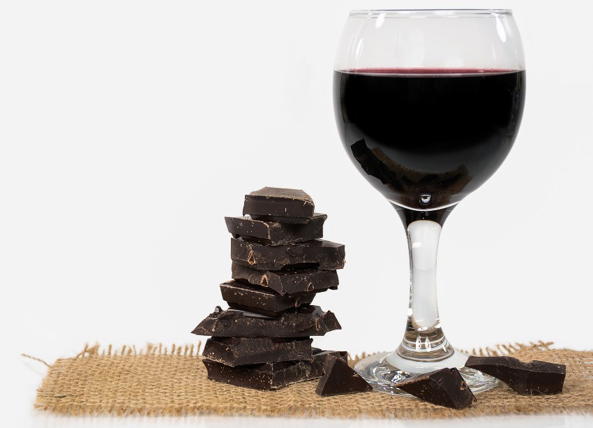 Wein und Schokolade